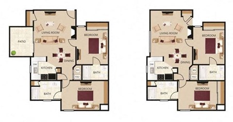 the floor plan of the apartments